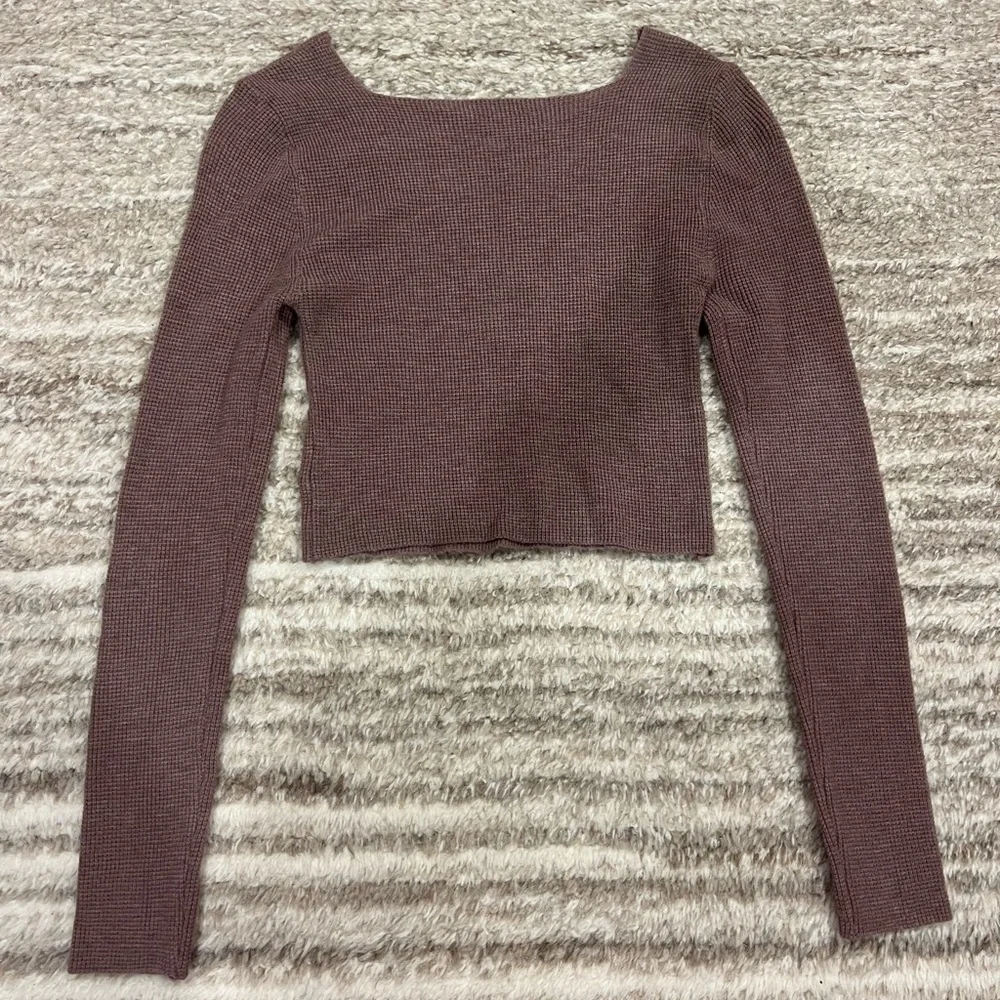Brown Fitted Long Sleeve